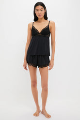 Black Beatrix Cami and Short Set